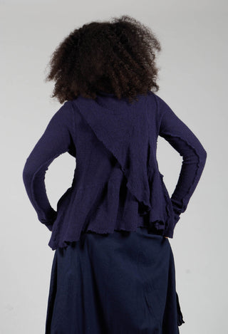 Pullover With Ascot Neck Detail in Grape