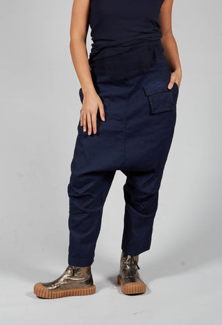 Utility High Waisted Drop Crotch Trousers in Grape