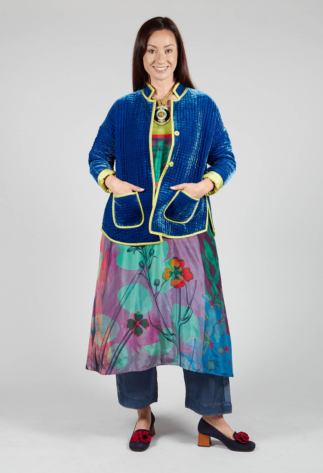Aldina Pomegranate Jacket in Lapis