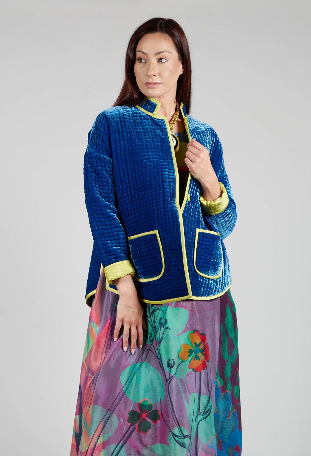 Aldina Pomegranate Jacket in Lapis