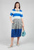 Dress Durga Sea Stripes Amparo Blue in Blue