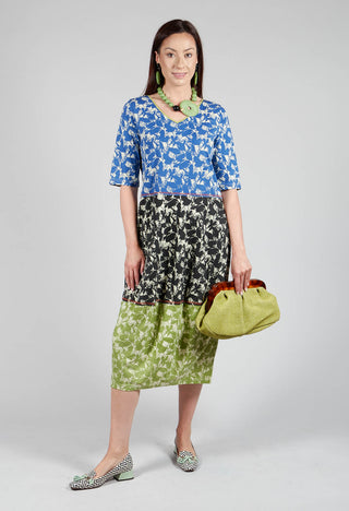 Durga Leaves Dress in Dark Citron