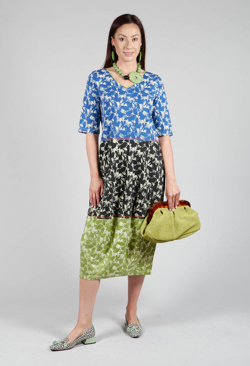 Durga Leaves Dress in Dark Citron