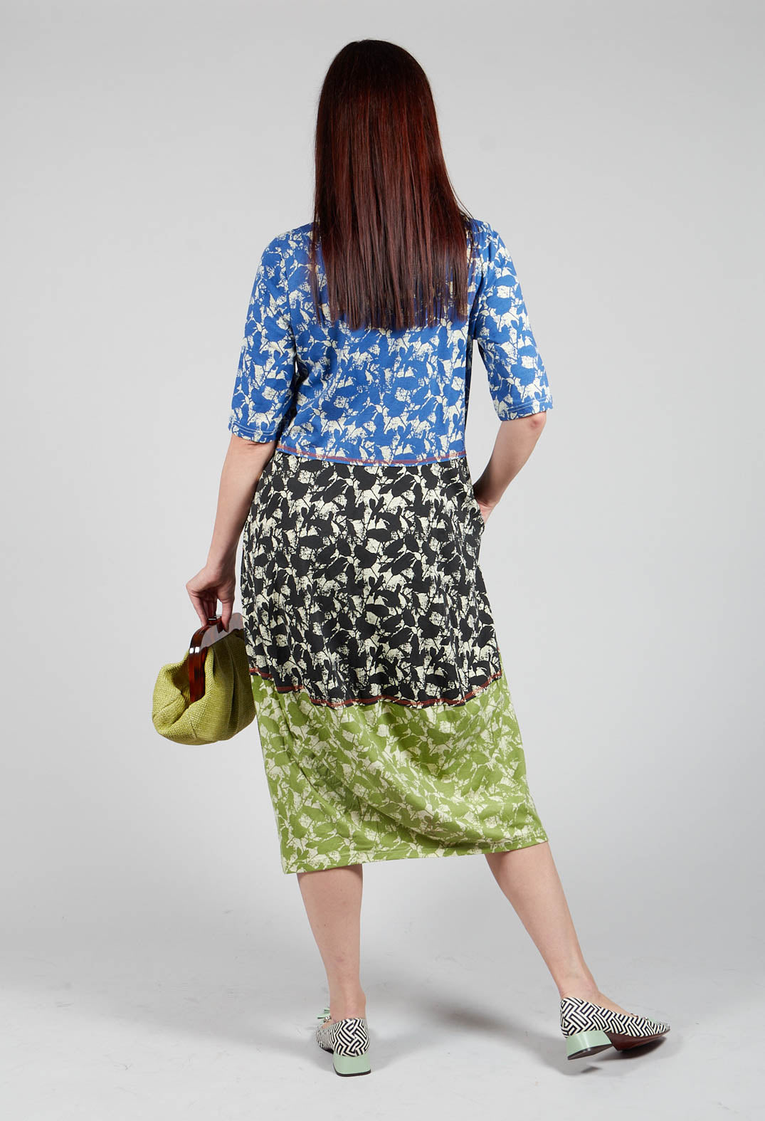 Durga Leaves Dress in Dark Citron