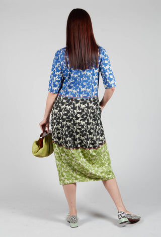 Durga Leaves Dress in Dark Citron