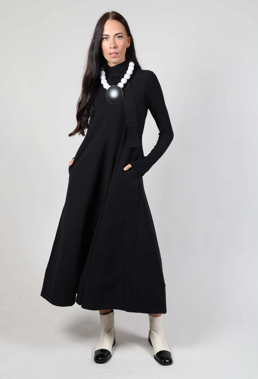Dife A-Line Dress in Black