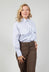 Oxford Striped Shirt with Statement Pockets in Violet