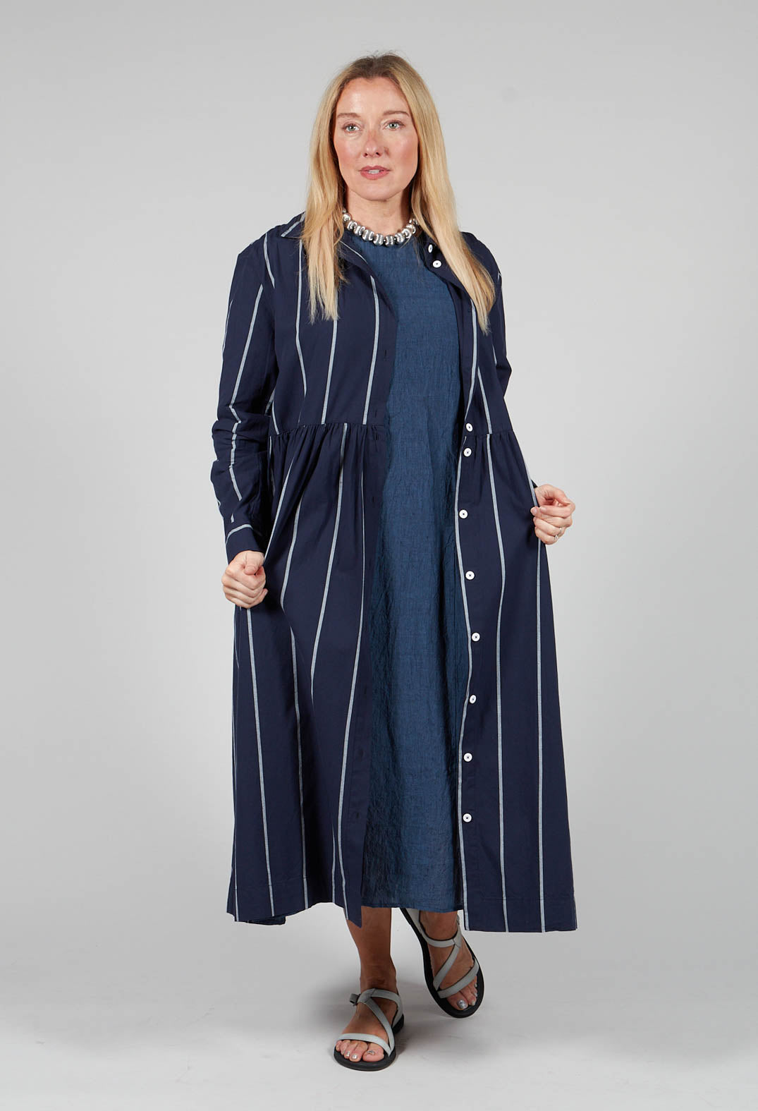 Shirt Dress in Indigo