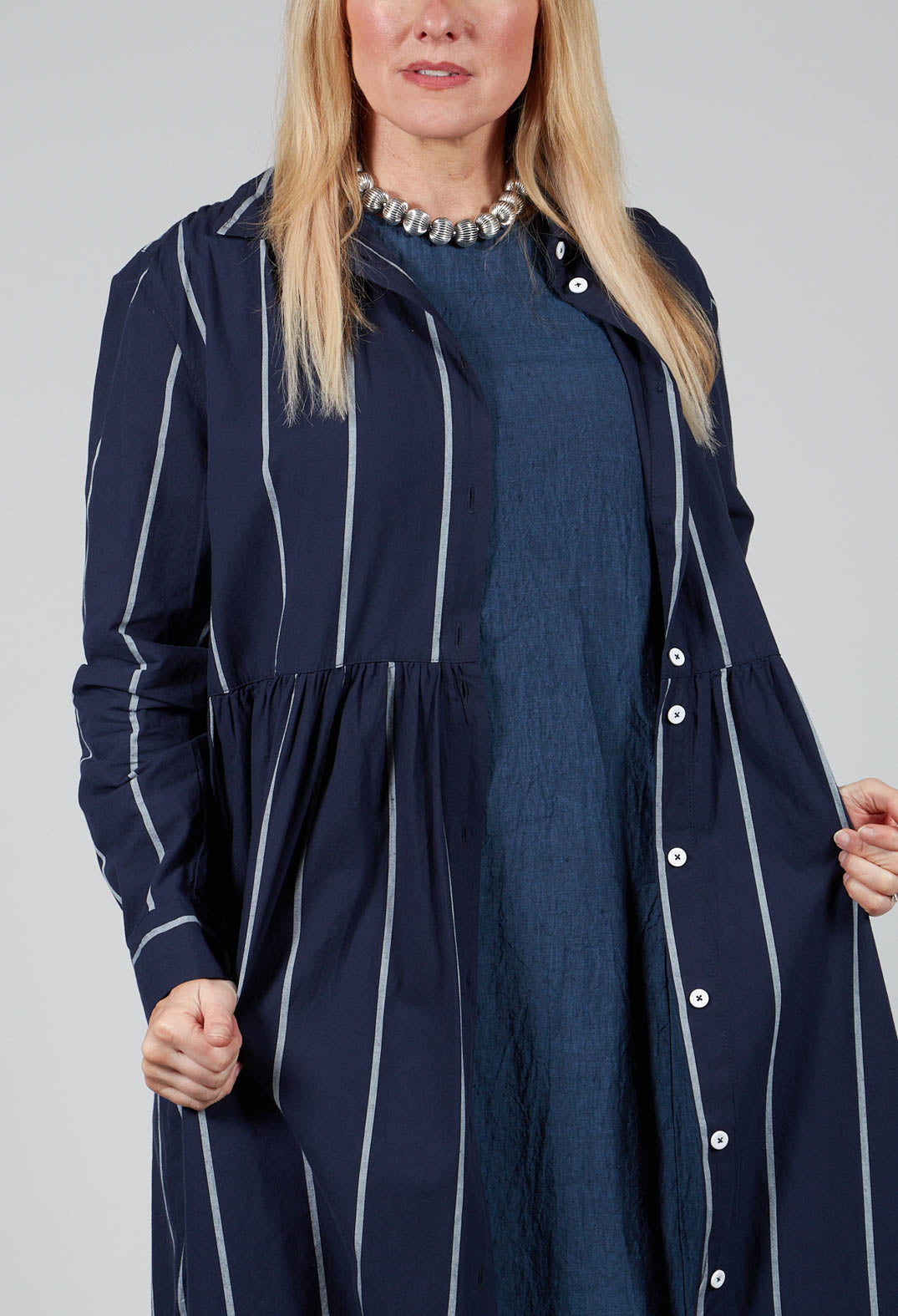 Shirt Dress in Indigo