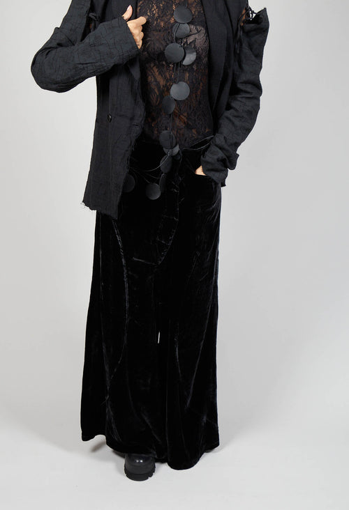Velvet Trousers in Black