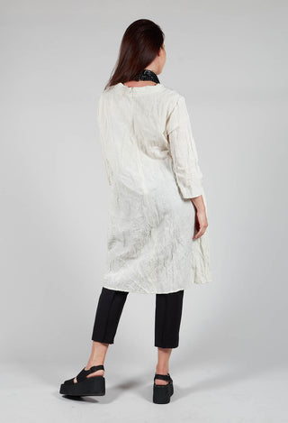 Ink Print Dress in White