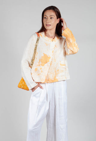 Cropped Lightweight Jacket in Orange Dye