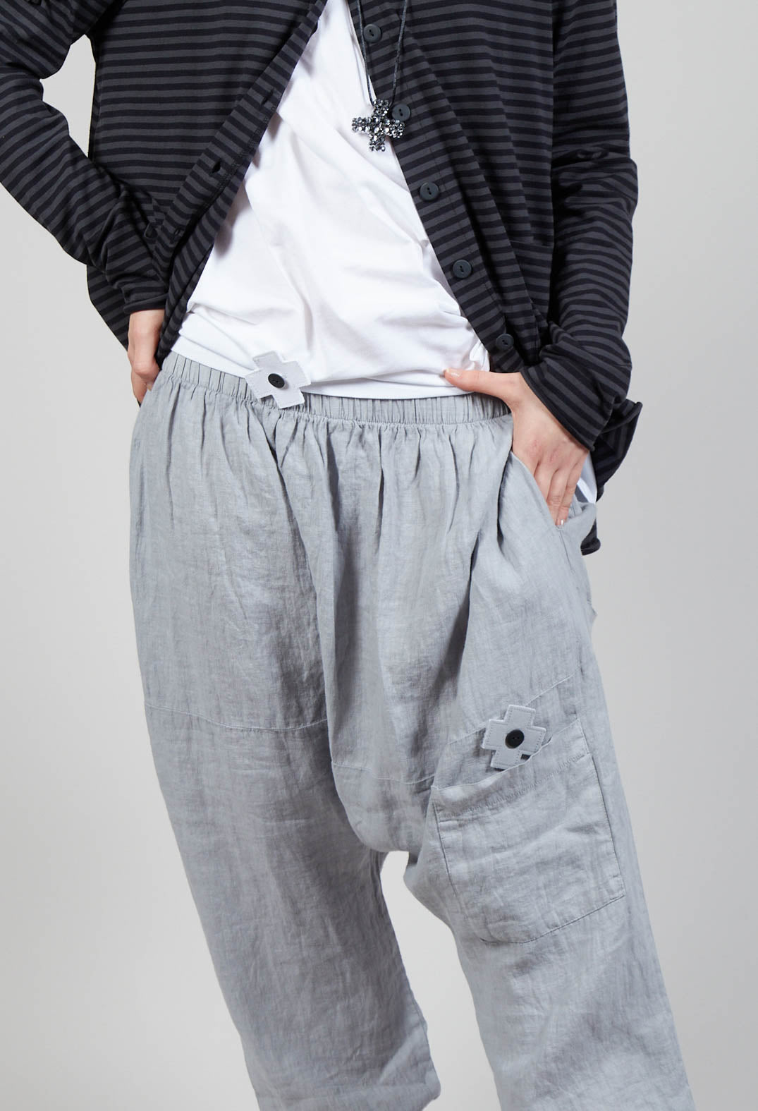 Dropcrotch Trousers in Grey