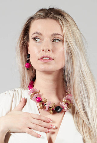 Sakura Choker Necklace in Fuschia