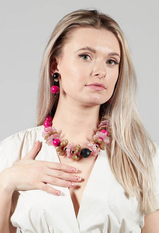 Sakura Choker Necklace in Fuschia