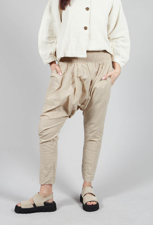 Salak Trousers in Striped Linen