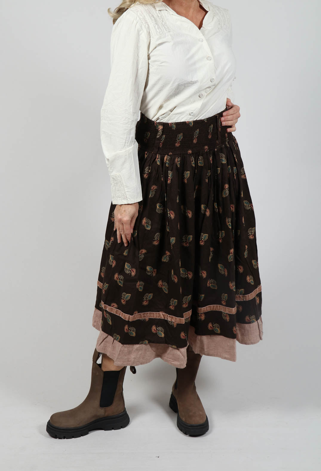 Sanja Skirt in Linen Flower