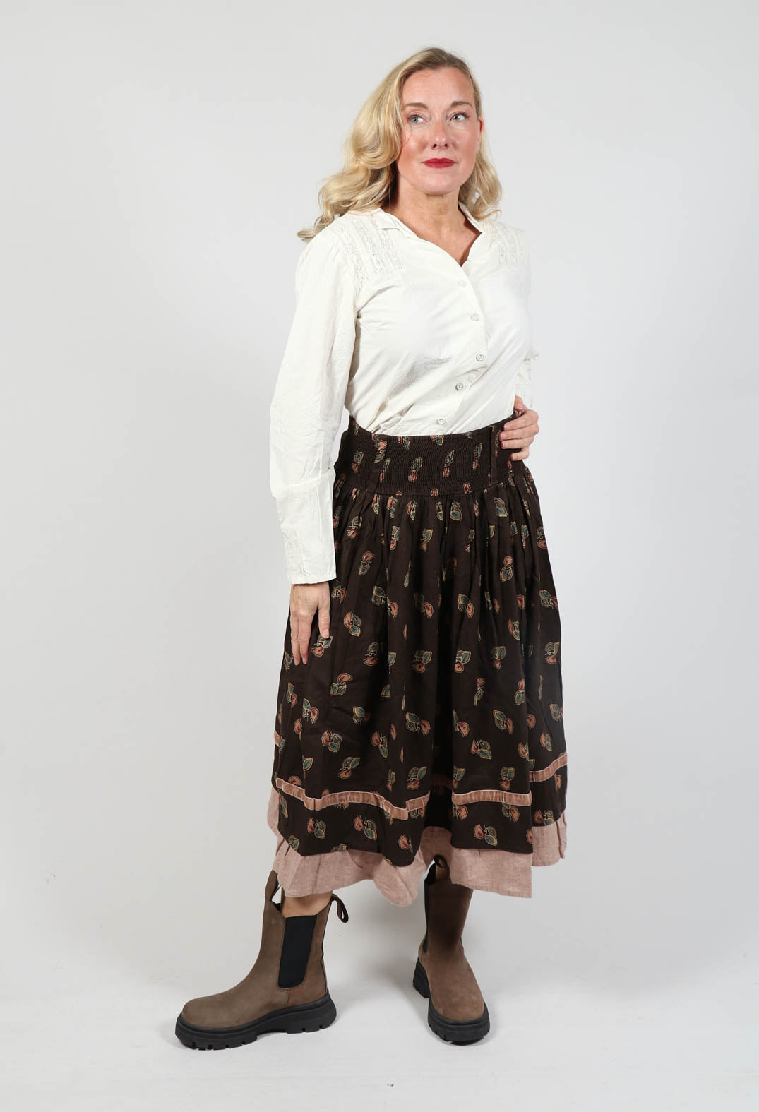 Sanja Skirt in Linen Flower