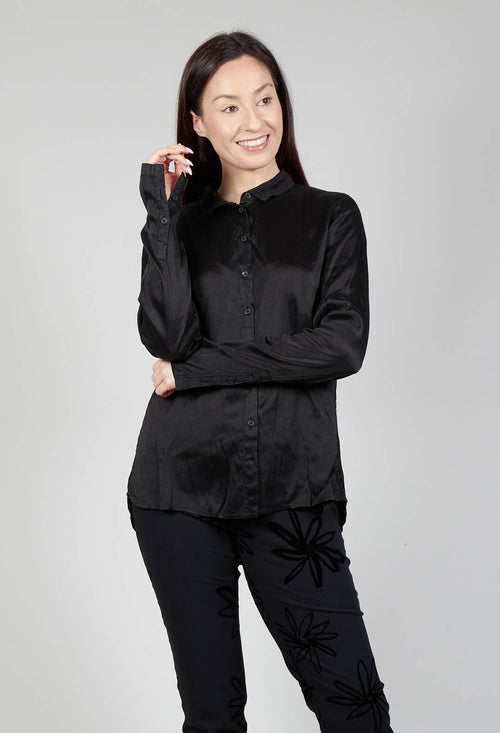 Satin Blouse in Black