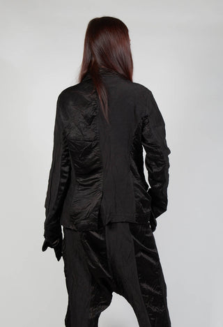 Satin Contrast Jacket in Black