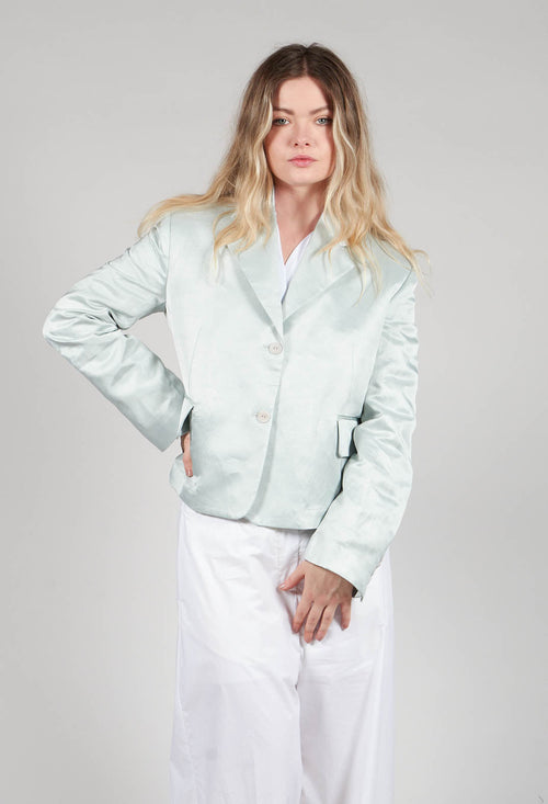 Satin Jacket in Blue Baby