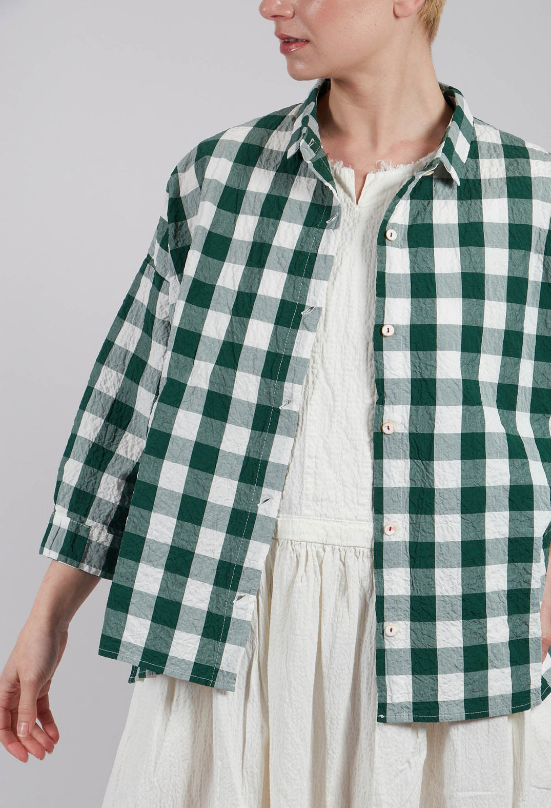 Savannah Shirt in Green Check