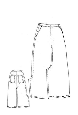 PRE-ORDER - Straight Slim Trousers in Ice Print 1630103 (Sketch Only)