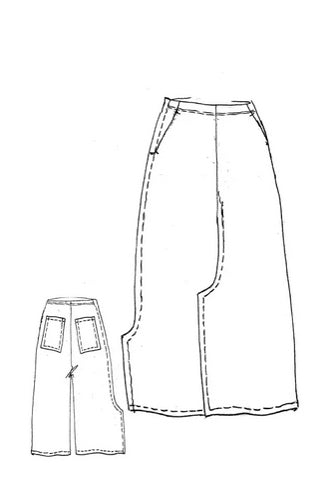 PRE-ORDER - Straight Slim Trousers in Ice Print 1630103 (Sketch Only)