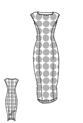 PRE-ORDER - Slim Fit Midi Dress in Electric Print - 1630910 (Sketch Only)