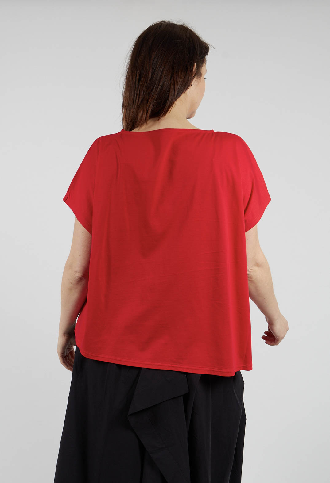 Scribble Print Pullover in Red