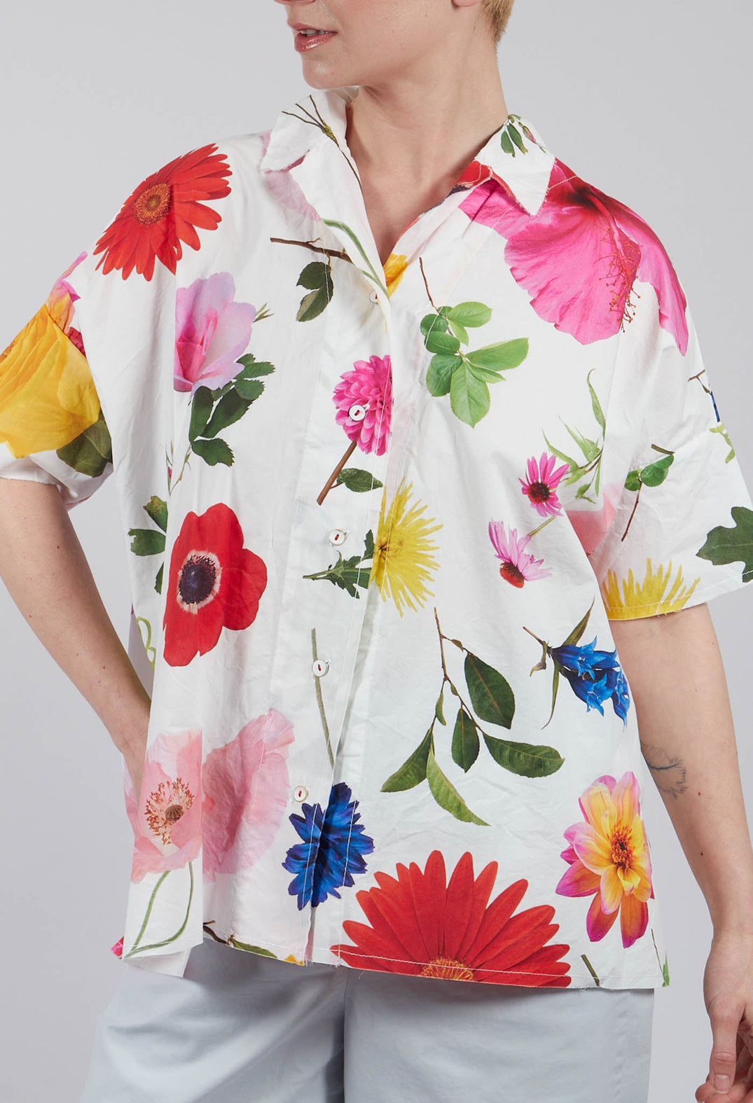 Serenity Printed Shirt in Flowers