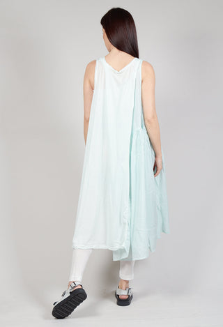 Sheer Double Vest Dress in Tulip 10% Cloud