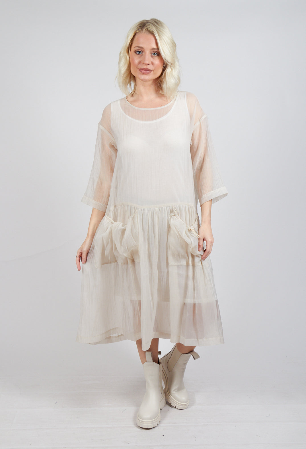 Bitte Kai Rand Sheer Dress in Cream | Olivia May Bitte Kai Rand Sheer Dress in Cream | Olivia May