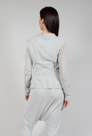 Sheer Sleeve Jacket in Grey Grey Print