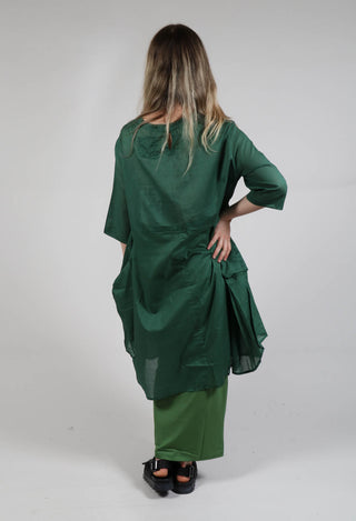 Sheer Smock Dress in Green