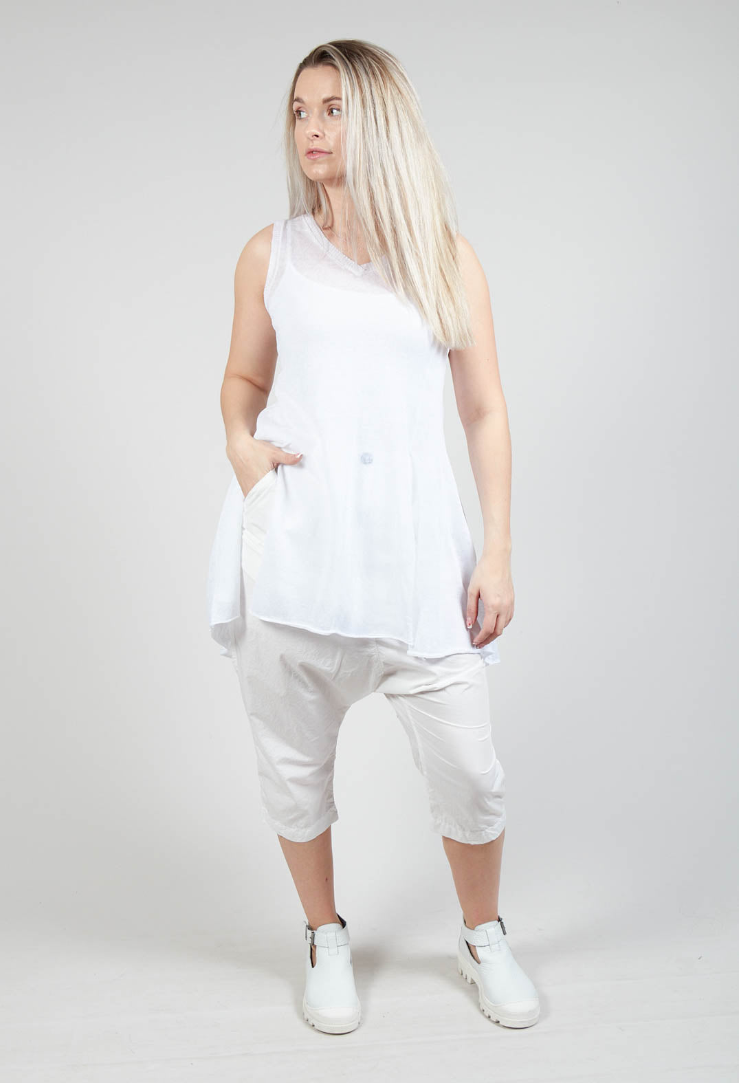 Sheer Vest in White