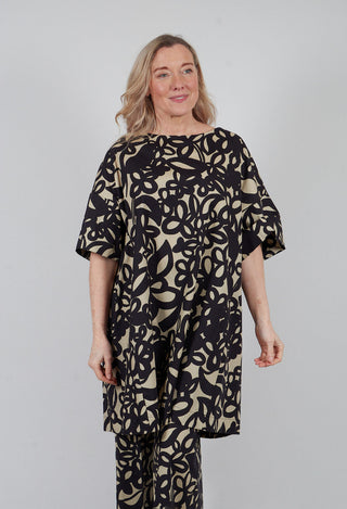 Shift Dress in Lark and Nero