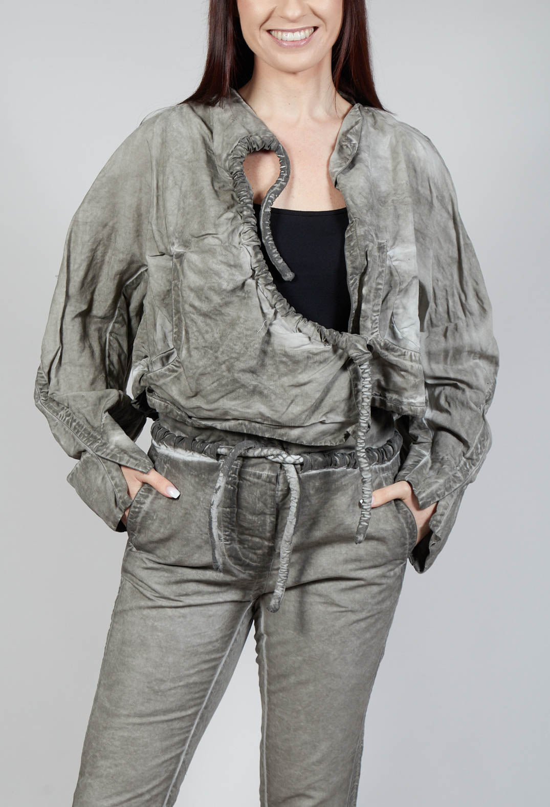 Shirred Jacket in Hay Cloud