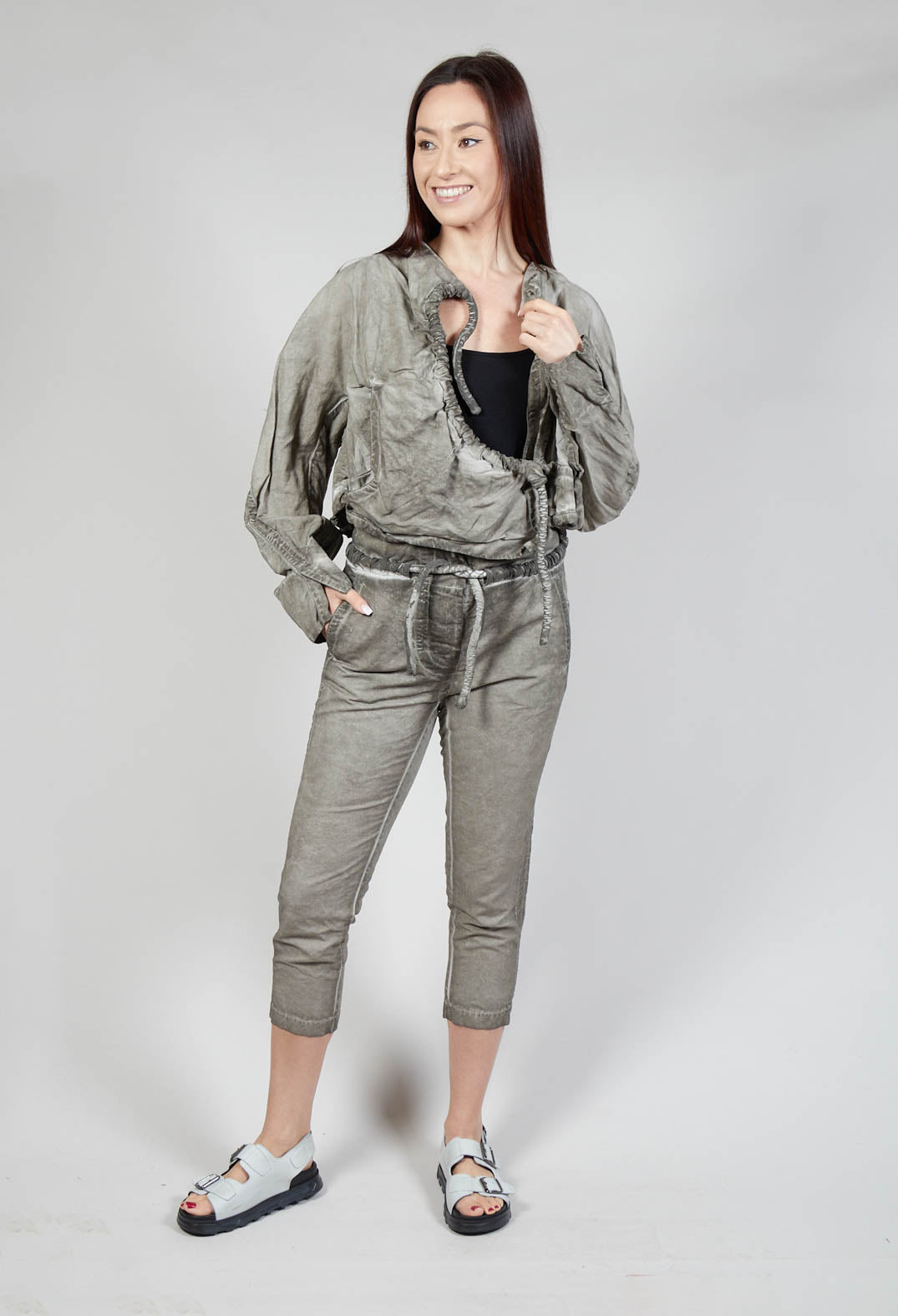 Shirred Jacket in Hay Cloud