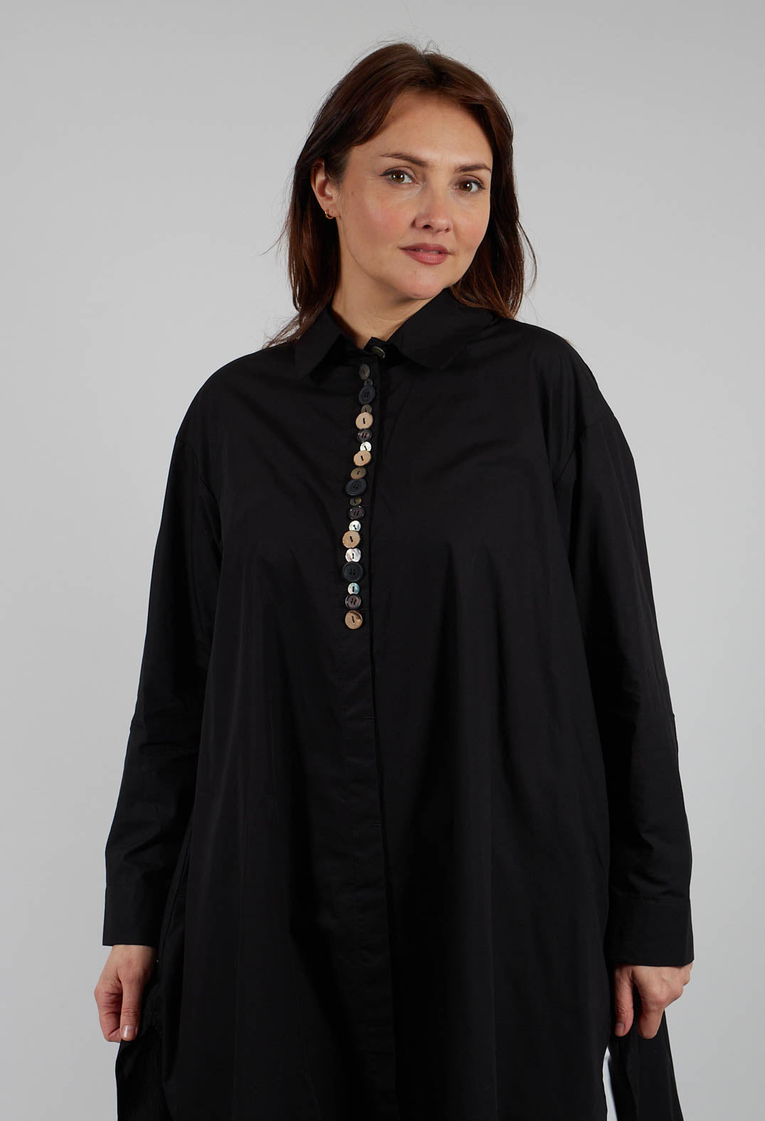 Shirt Dress in Black