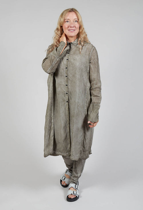 Shirt Dress in Hay Cloud