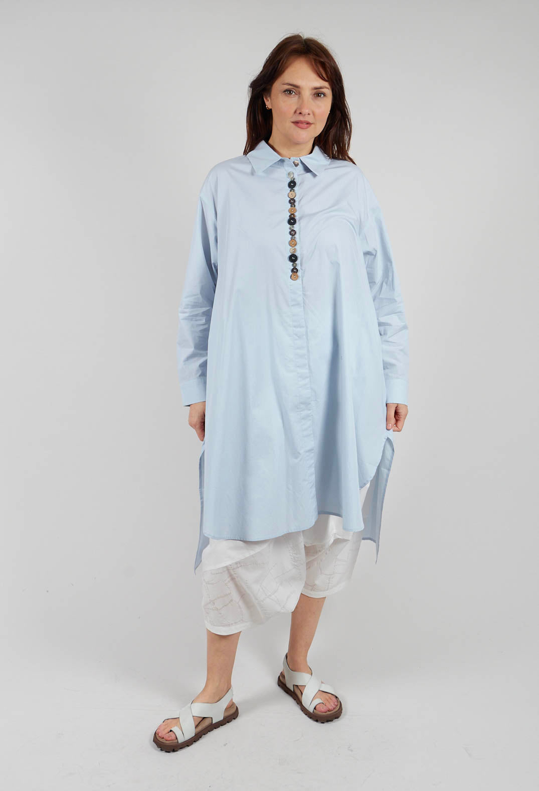 Shirt Dress in Silver