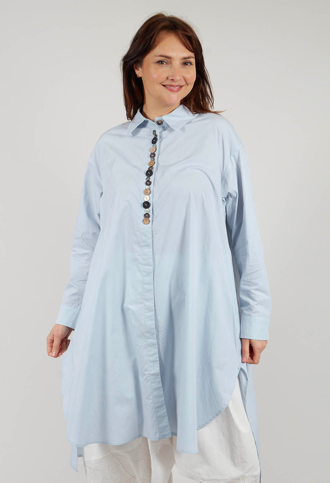 Shirt Dress in Silver