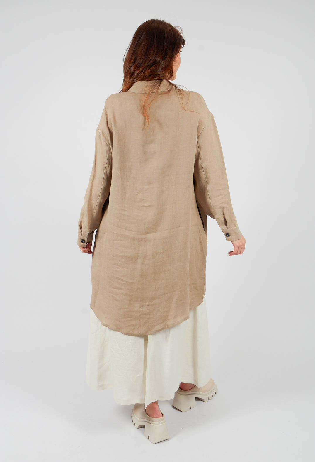 Shirt Dress in Taupe