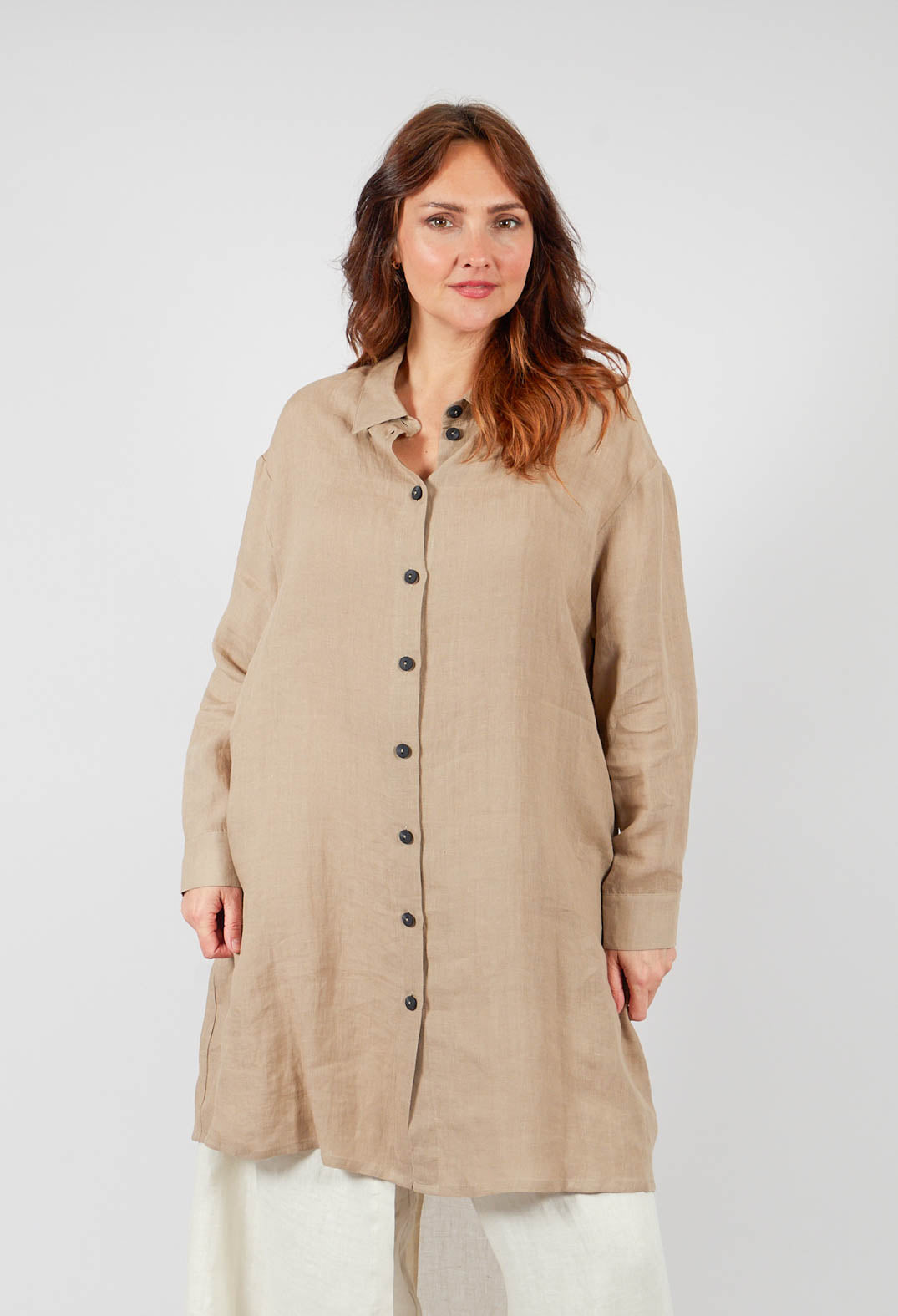 Shirt Dress in Taupe