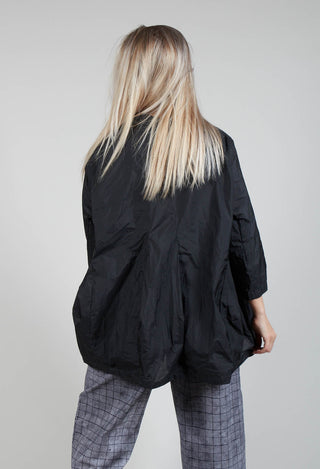 Shirt with Cropped Sleeves in Black