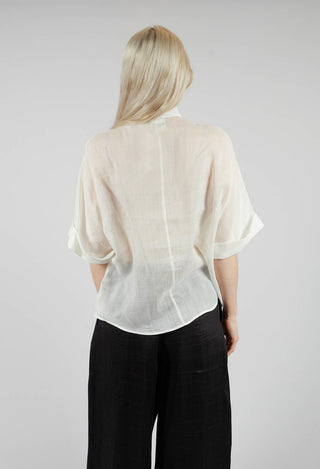 Shirt with Large Pockets in Avorio