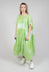 Short Sleeve Cotton Dress in Lime Print