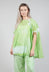 Short Sleeve Cotton Top in Lime Print