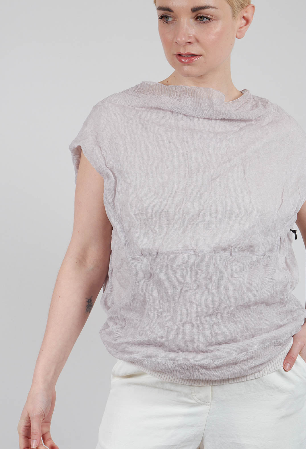 Side Knit Top in Purple